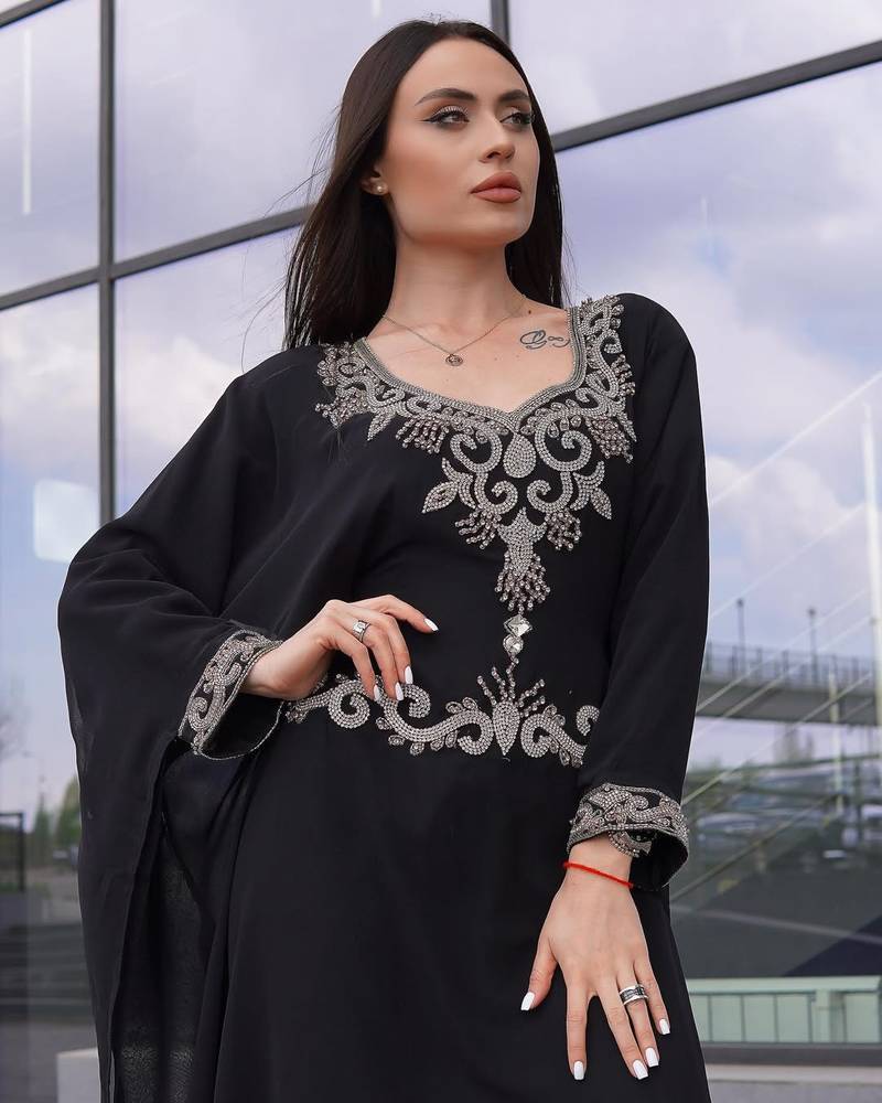 SALE New Moroccan Dubai Kaftans Farasha Abaya Dress Very Fancy Long Gown 
